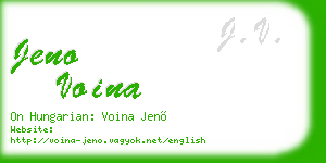 jeno voina business card